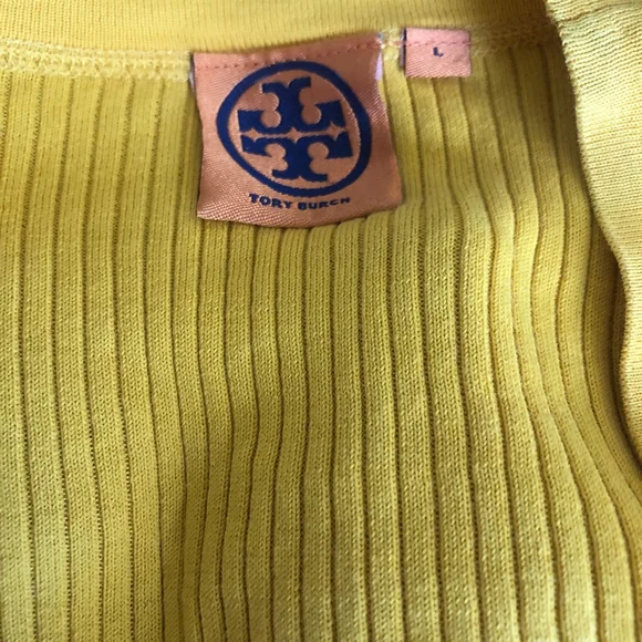 Tory Burch yellow shirt size large - Picture 2 of 2